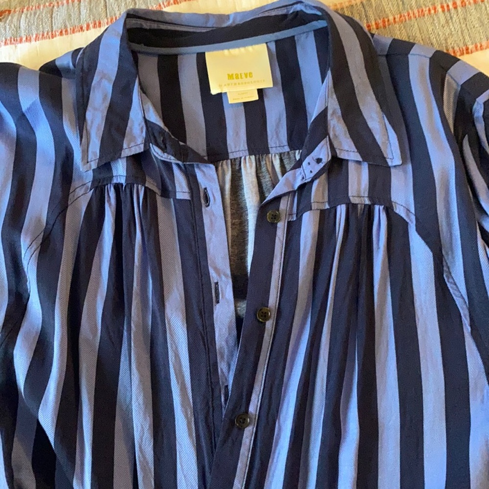 Maeve By Anthropologie Vertical Stripe Blouse